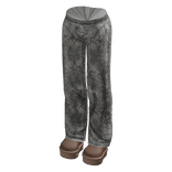 Oversized Camo Baggy Sweatpants w/ Platform Shoes