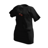 Oversized cherry tee shirt black