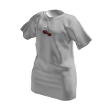 Oversized cherry tee shirt white
