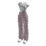 🍀Oversized Denim Overalls Outfit (Pink)