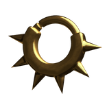 Oversized Gold Spiked Septum