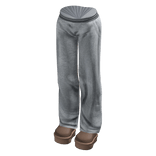 Oversized Gray Baggy Sweatpants w/ Platform Shoes