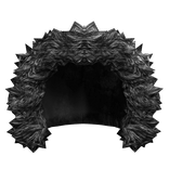 Oversized Grunge Fur Hood (Black)