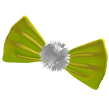 ୨୧ Oversized Latex Scene Bow (Neon Yellow) ୨୧