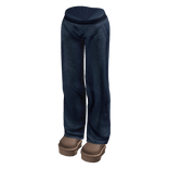 Oversized Navy Blue Baggy Sweatpants w/ Shoes 