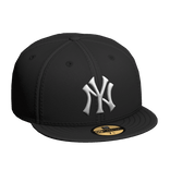 Oversized NY Fitted Cap Black