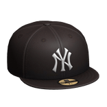 Oversized NY Fitted Cap Brown