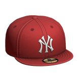 Oversized NY Fitted Cap Red