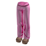 Oversized Pink Baggy Sweatpants w/ Platform Shoes