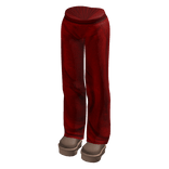 Oversized Red Baggy Sweatpants w/ Platform Shoes