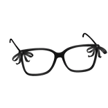 Oversized Ribbon Glasses - Black