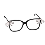 Oversized Ribbon Glasses - White