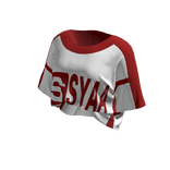 ☆ oversized tucked-in red syaa shirt