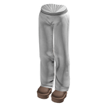 Oversized White Baggy Sweatpants w/ Platform Shoes