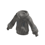Oversized Zip-Up Hoodie (Gray)