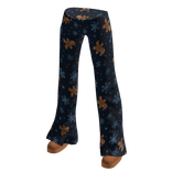 Icy Y2K Blue Candy Cane Pajama Flared Pants