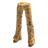 Vintage Y2K Gold Holidays Pajama Flared Pants