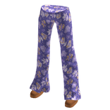 Purple Y2K Winter Snow Pajama Flared Pants