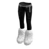 Black Denim Jeans w/ Y2K Fur Boots & Belt