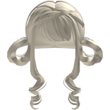 Pale Blonde Cutesy Lamb Bambi Curly Pigtails