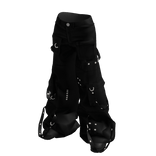 Pantalones de carga black Y2K con correa 🫐