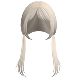 ♡ pastel blonde long pigtails
