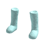 Pastel Blue Fuzzy Boots