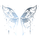 Pastel Blue Royalty Clan Butterfly Wings