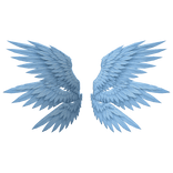 Pastel Blue Seraphim Angel Wings