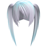 pastel choppy messy scene emo high long pigtails