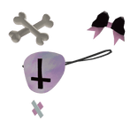 Pastel Goth † Harajuku Scene Eyepatch bones & bows
