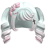 pastel goth kawaii zombie swirls w clips (cyan)