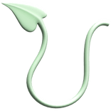 Pastel Green Demon Tail