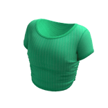 pastel green tight crop top tee