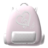 pastel pink and white polka dot music backpack 3.0