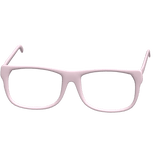 pastel pink big emo glasses