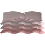 ♡・Pastel Pink Tiered Strapless Top