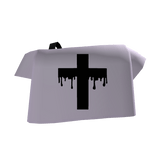 pastel purple off the shoulder gothic cross drip