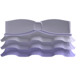 ♡・Pastel Purple Tiered Strapless Top