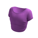 pastel purple tight crop top tee