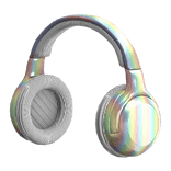 pastel rainbow headphones