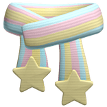 pastel rainbow kidcore scarf