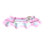 ♡ pastel rainbow pink jean skirt 🌈