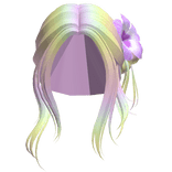 Pastel Tropical Summer Bun w/ Flower 