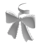 Pastel White Coquette Ribbon Bow (for Korblox)