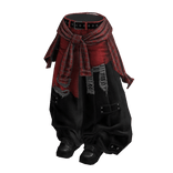 Patchwork Grunge Semi-Ripped Denim Tears(RedBlack)