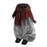 Patchwork Grunge Semi-Ripped Denim Tears(RedWhite)