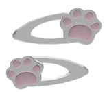 ♡ : paw hairclip kawaii pink and white