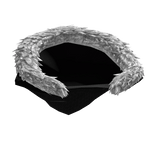 (PBR) Fur Lined Winter Hood V3 (Down) White