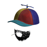 (PBR) Lolipop Propeller Hat w Beard